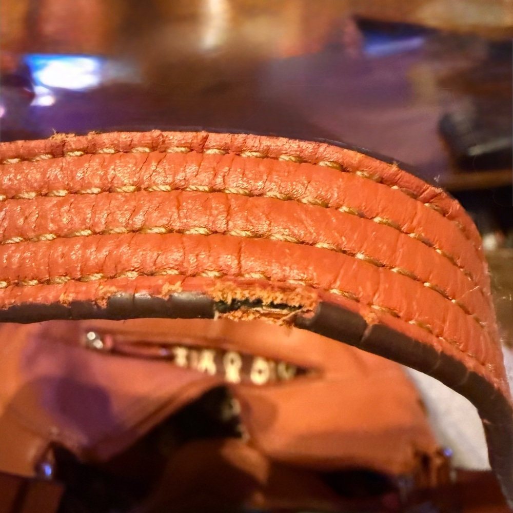 Tignanello Brown/Orange Leather Women's Bag - Picture 8 of 8
